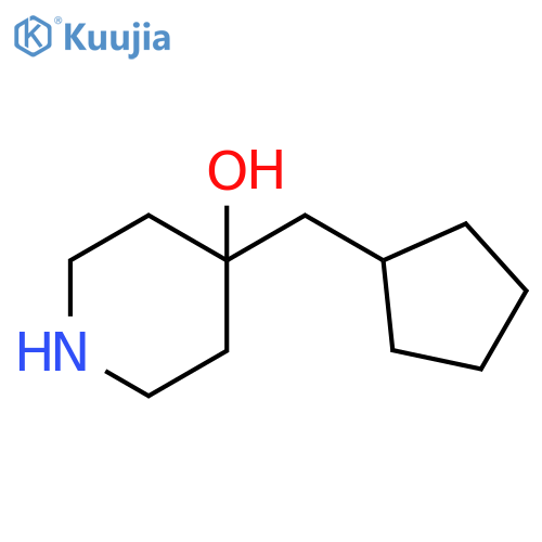 4-(cyclopentylmethyl)piperidin-4-ol structure