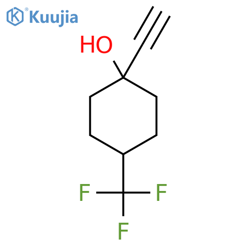 1-Ethynyl-4-(trifluoromethyl)cyclohexan-1-ol structure