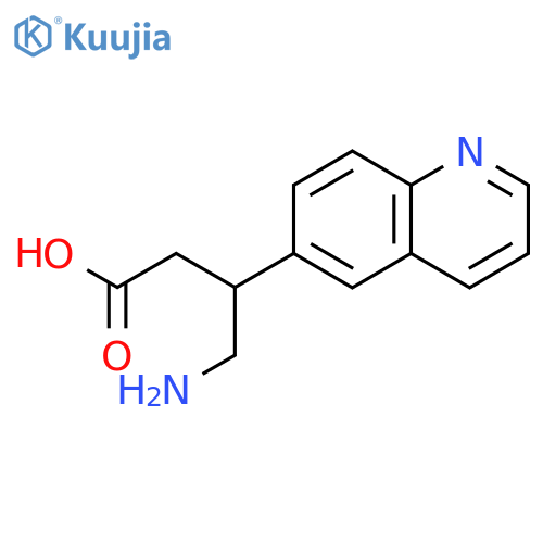 4-amino-3-(quinolin-6-yl)butanoic acid structure