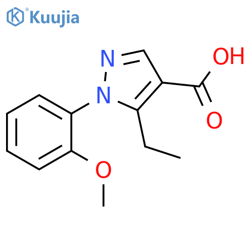 5-ethyl-1-(2-methoxyphenyl)-1H-pyrazole-4-carboxylic acid structure