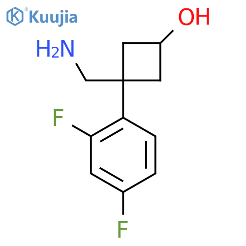 3-(aminomethyl)-3-(2,4-difluorophenyl)cyclobutan-1-ol structure