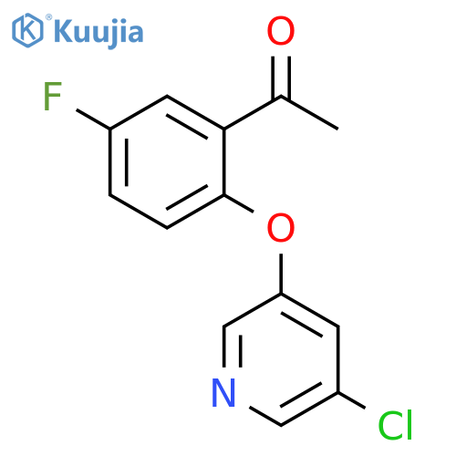 1-{2-[(5-chloropyridin-3-yl)oxy]-5-fluorophenyl}ethan-1-one structure