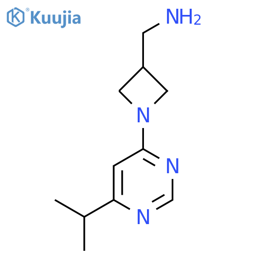 1-{1-[6-(propan-2-yl)pyrimidin-4-yl]azetidin-3-yl}methanamine structure