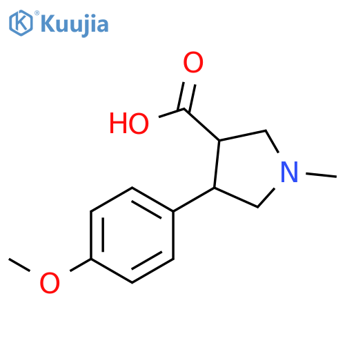 4-(4-methoxyphenyl)-1-methylpyrrolidine-3-carboxylic acid structure