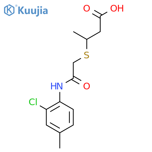 3-({[(2-Chloro-4-methylphenyl)carbamoyl]methyl}sulfanyl)butanoic acid structure