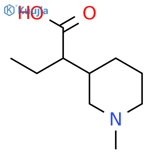2-(1-Methylpiperidin-3-yl)butanoic acid structure