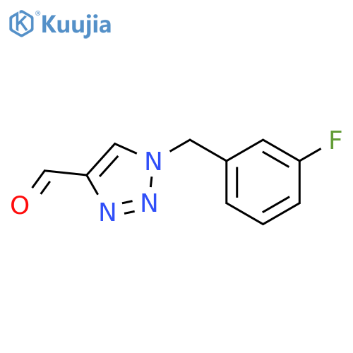1-(3-fluorophenyl)methyl-1H-1,2,3-triazole-4-carbaldehyde structure