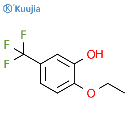 Phenol, 2-ethoxy-5-(trifluoromethyl)- structure