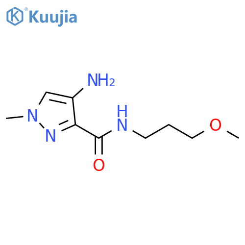 4-amino-N-(3-methoxypropyl)-1-methyl-1H-pyrazole-3-carboxamide structure