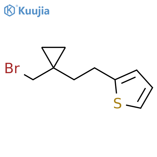 Thiophene, 2-[2-[1-(bromomethyl)cyclopropyl]ethyl]- structure