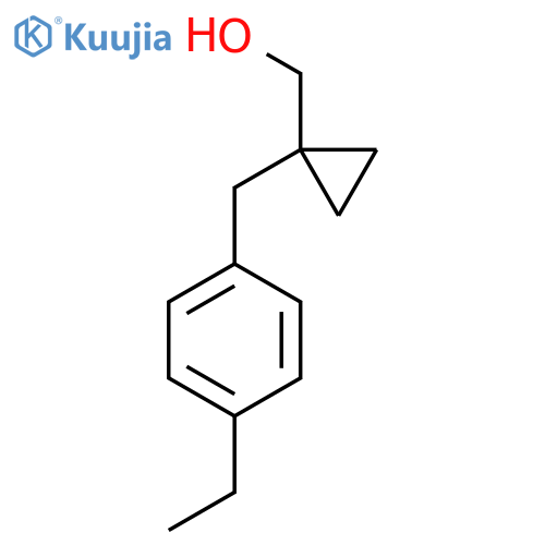 {1-(4-ethylphenyl)methylcyclopropyl}methanol structure