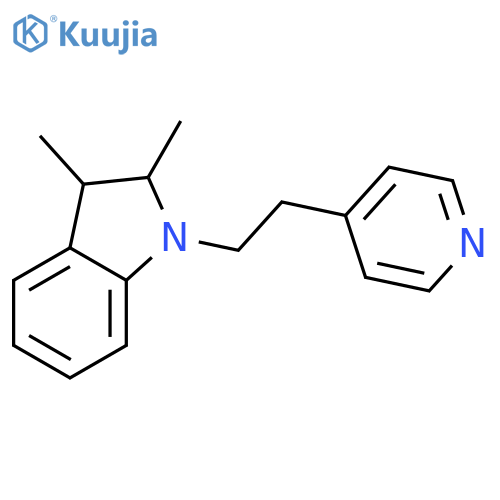 1H-Indole,2,3-dihydro-2,3-dimethyl-1-[2-(4-pyridinyl)ethyl]- structure