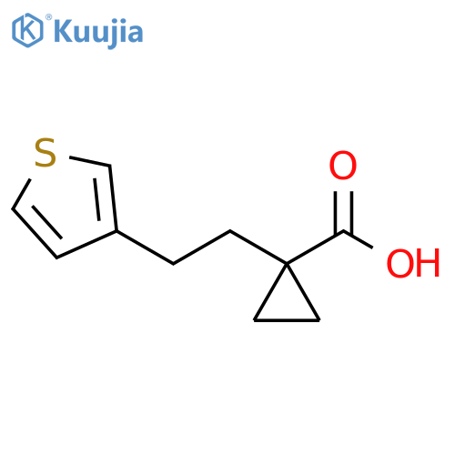 1-2-(thiophen-3-yl)ethylcyclopropane-1-carboxylic acid structure