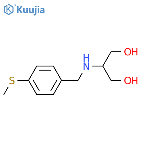 2-({4-(methylsulfanyl)phenylmethyl}amino)propane-1,3-diol structure