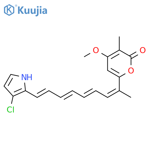 2H-Pyran-2-one,6-[8-(3-chloro-1H-pyrrol-2-yl)-1-methyl-1,3,5,7-octatetraen-1-yl]-4-methoxy-3-methyl- structure
