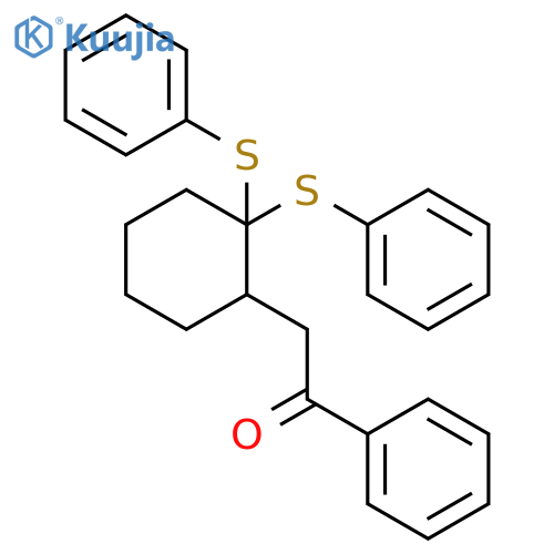 Ethanone, 2-[2,2-bis(phenylthio)cyclohexyl]-1-phenyl- structure