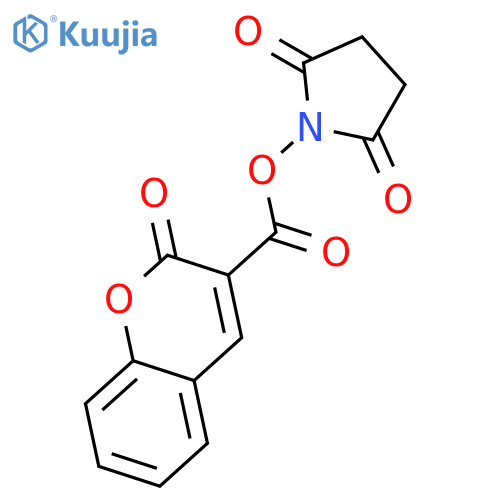 (2,5-Dioxopyrrolidin-1-yl) 2-oxochromene-3-carboxylate structure