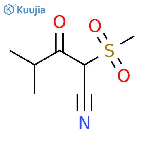 2-Methanesulfonyl-4-methyl-3-oxopentanenitrile structure