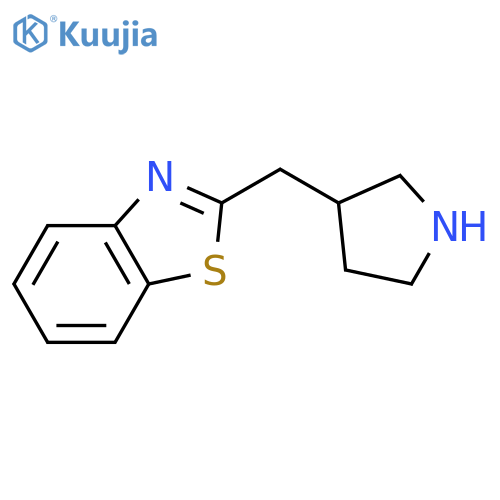 2-(pyrrolidin-3-yl)methyl-1,3-benzothiazole structure