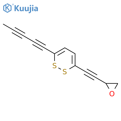 1,2-Dithiin, 3-(oxiranylethynyl)-6-(1,3-pentadiynyl)- structure