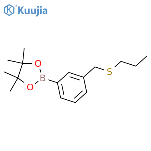 4,4,5,5-tetramethyl-2-{3-(propylsulfanyl)methylphenyl}-1,3,2-dioxaborolane structure