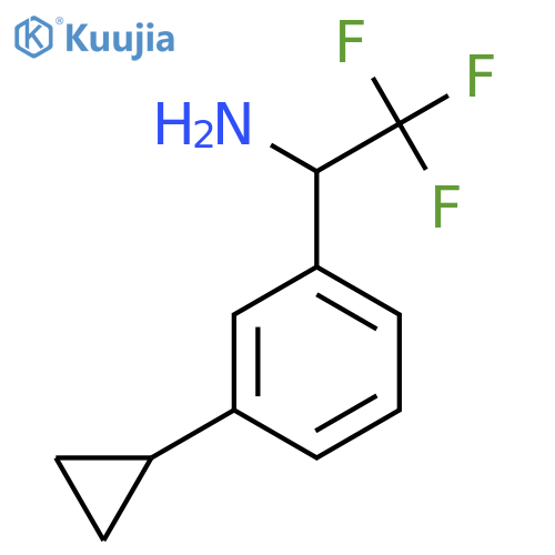 1-(3-cyclopropylphenyl)-2,2,2-trifluoroethan-1-amine structure