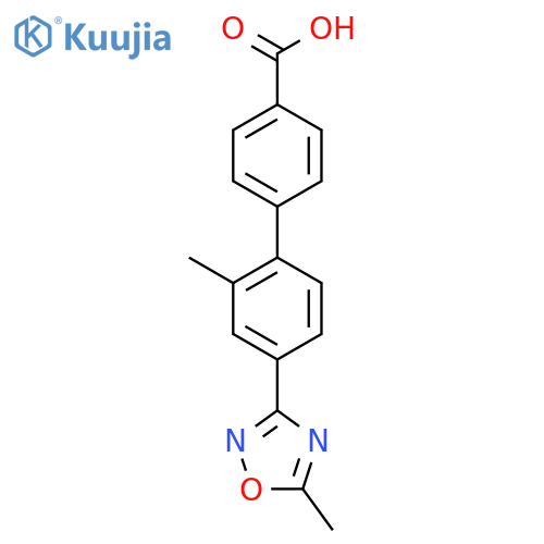 4-[2-methyl-4-(5-methyl-1,2,4-oxadiazol-3-yl)phenyl]benzoic Acid structure