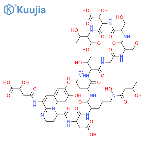 Pyoverdin C 2A (Pseudomonas putida), 1-[N-[[(1S)-5-[[(3S)-3-carboxy-3-hydroxy-1-oxopropyl]amino]-2,3-dihydro-8,9-dihydroxy-1H-pyrimido[1,2-a]quinolin-1-yl]carbonyl]-L-aspartic acid]- (9CI) structure