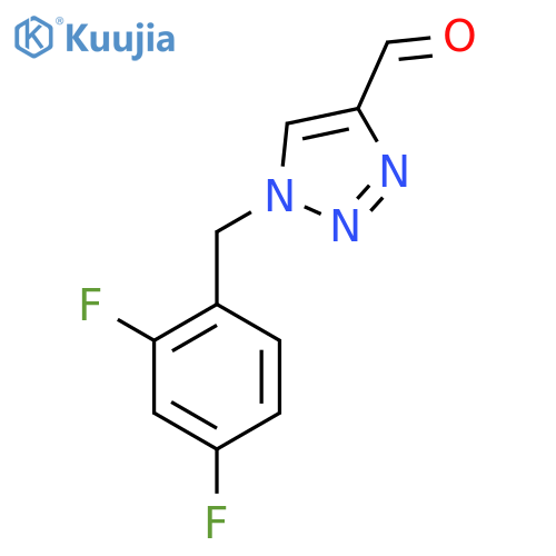 1-(2,4-difluorophenyl)methyl-1H-1,2,3-triazole-4-carbaldehyde structure
