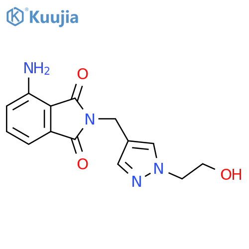 4-amino-2-{1-(2-hydroxyethyl)-1H-pyrazol-4-ylmethyl}-2,3-dihydro-1H-isoindole-1,3-dione structure