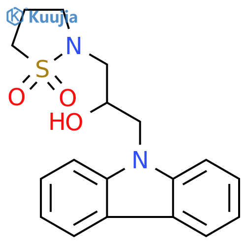 2-[3-(9H-carbazol-9-yl)-2-hydroxypropyl]-1lambda6,2-thiazolidine-1,1-dione structure