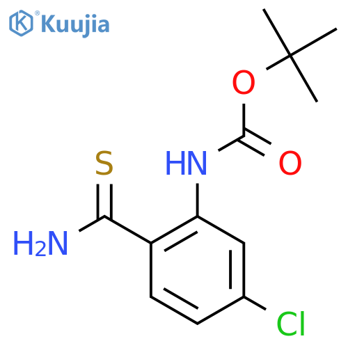 tert-butyl N-(2-carbamothioyl-5-chlorophenyl)carbamate structure