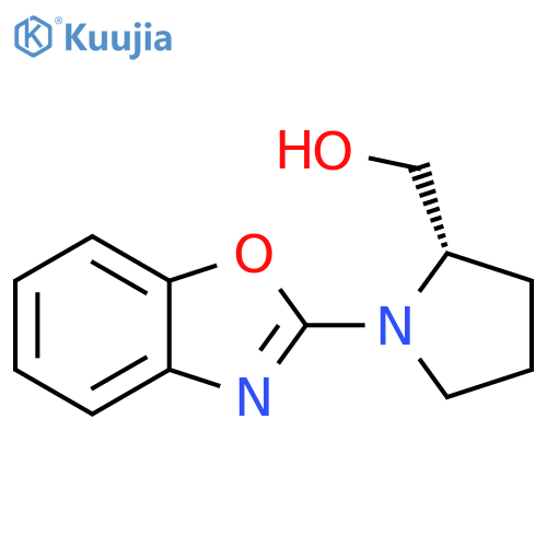 2-Pyrrolidinemethanol, 1-(2-benzoxazolyl)-, (2S)- structure