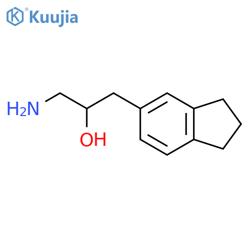 1-amino-3-(2,3-dihydro-1H-inden-5-yl)propan-2-ol structure