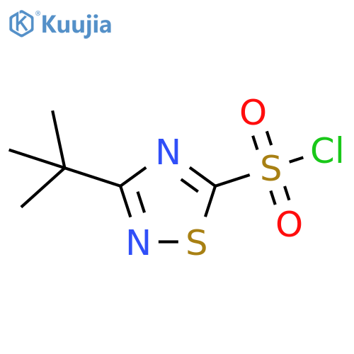 1,2,4-Thiadiazole-5-sulfonyl chloride, 3-(1,1-dimethylethyl)- structure