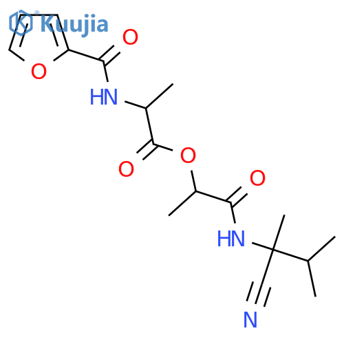 1-[(1-Cyano-1,2-dimethylpropyl)carbamoyl]ethyl 2-[(furan-2-yl)formamido]propanoate structure