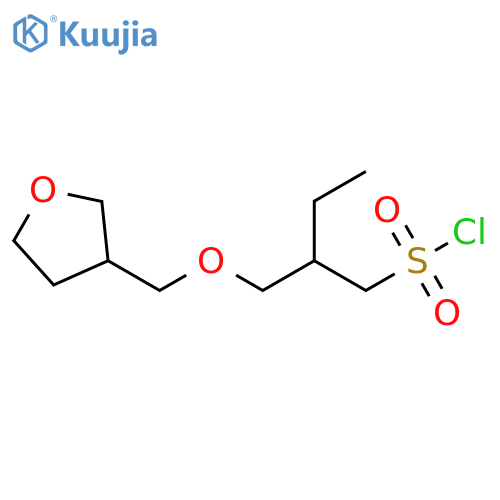 2-{(oxolan-3-yl)methoxymethyl}butane-1-sulfonyl chloride structure