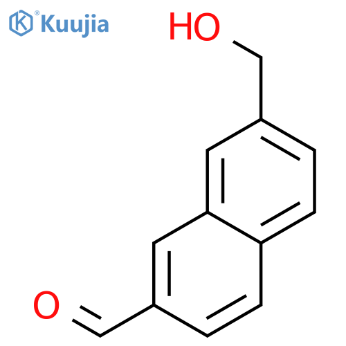 2-Naphthalenecarboxaldehyde, 7-(hydroxymethyl)- structure