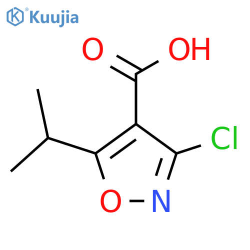 3-Chloro-5-(propan-2-yl)-1,2-oxazole-4-carboxylic acid structure