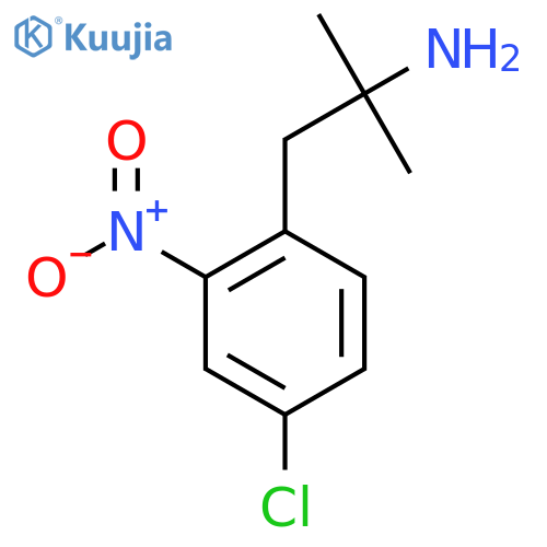1-(4-chloro-2-nitrophenyl)-2-methylpropan-2-amine structure