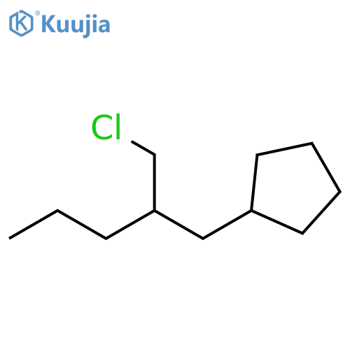 Cyclopentane, [2-(chloromethyl)pentyl]- structure