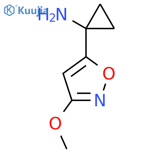 1-(3-methoxy-1,2-oxazol-5-yl)cyclopropan-1-amine structure