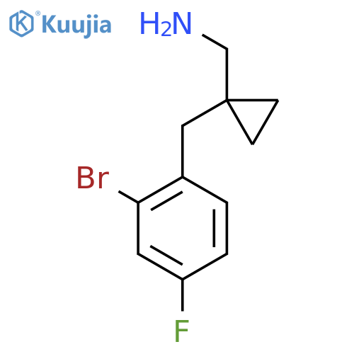{1-(2-bromo-4-fluorophenyl)methylcyclopropyl}methanamine structure