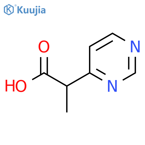 2-(pyrimidin-4-yl)propanoic acid structure