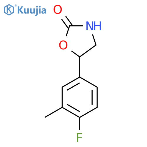 5-(4-fluoro-3-methylphenyl)-1,3-oxazolidin-2-one structure
