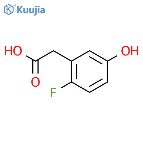 Benzeneacetic acid,2-fluoro-5-hydroxy- structure