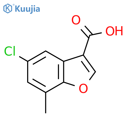 5-Chloro-7-methyl-1-benzofuran-3-carboxylic acid structure