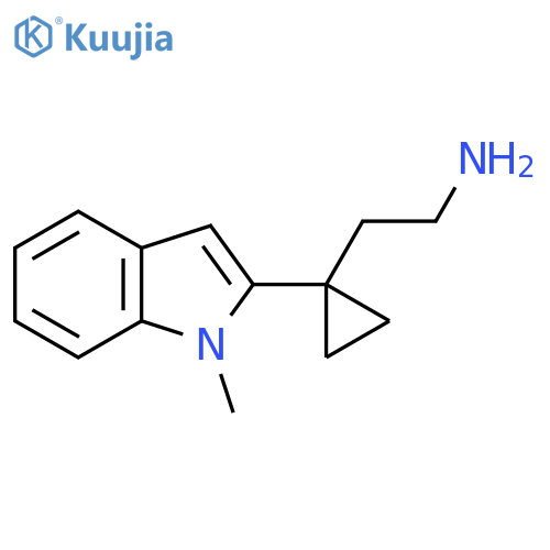 2-1-(1-methyl-1H-indol-2-yl)cyclopropylethan-1-amine structure