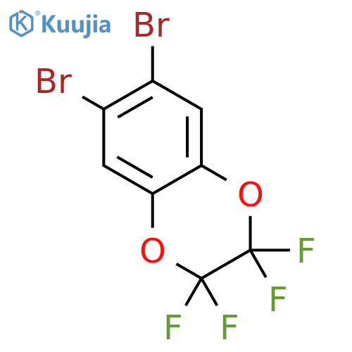 1,4-Benzodioxin, 6,7-dibromo-2,2,3,3-tetrafluoro-2,3-dihydro- structure