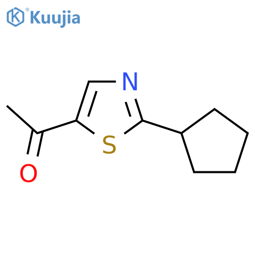 1-(2-Cyclopentylthiazol-5-yl)ethanone structure